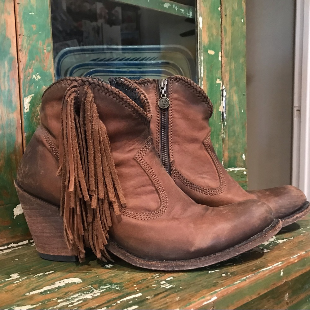 Liberty Black fringe boots